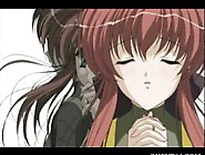 Busty hentai teen pussy licked in close-up