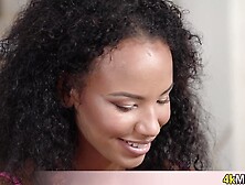 Ebony slut fucked by the invisible cock