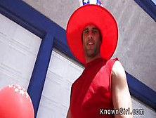 Girlfriend fucked after pool party outdoor