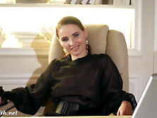 Her Boss: Jeny Plays The Role Of The Boss.  High Heels And Mini