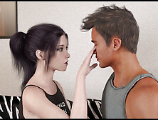 Steamy tales in an adult visual novel featuring a hot brunette with a big ass and all the action