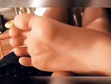 Footjob edging korean