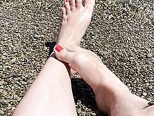 Amateur Outdoors Showing Feet