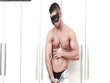 Maskurbate - Muscled Masked Stud Showered After Solo Cockjerking