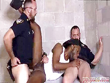 Queer Police Having Fuck-A-Thon Bare We Took Him To Our Warehouse Where He