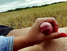 Glamorous public urethral plug in field - real sounding outdoor cum 4K