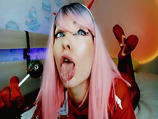 Slobbery Ahegao With Lollipop From Chick Zero 2