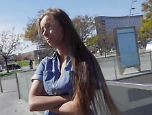 Juicy blonde sucks a big cock and rides it on a sunny day