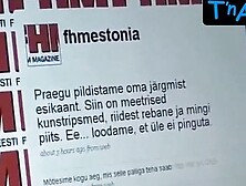 Ksenija Balta Breasts Scene in Ksenija Balta Fhm Photoshoot: Behind The Scenes