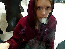 I Smoked a Cigarette,  but could not Resist and took his Prick in my Mouth