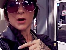 Influencer having a three-hole fucked into a currywurst stall