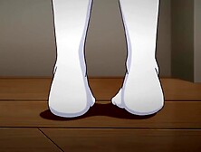 Breasty anime teen drilled by teacher