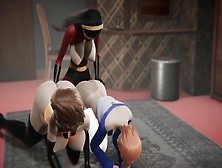 Violet Parr Mounts Helen Parr And Gwen Tennyson (Incredibles,  Ben10,  Ffm,  Futa,  Lezbian,  Threesome)