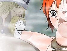 One Chunk Anime Porn - Nami Extended Bathtub Scene