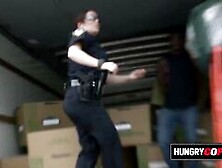 Big Muscled Black Hammer Fucks Cops In The Truck