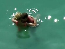 Couple Kissing And Fucking In The Water