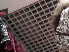 Perky butt wearing colorful panties