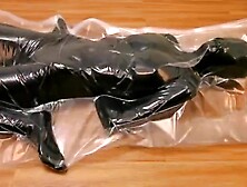 Girls experience syncope in vacuum bag (horizontal version)
