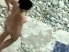 caught me spying on the beach