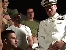 Gay Soldier Blows A Lot Of His Partners In Blowbang Party