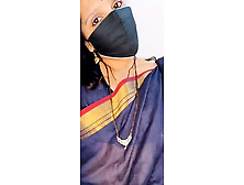 Desi Indian aunty saree blouse removing web-cam show live