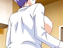 Sweet anime girl with massive tits fucks in an adult cartoon