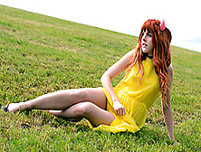 Amarna Miller Luke Hotrod In Amarna Miller Public Outdoors Cosplay - Cosplaybabes