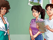 Anime teen girls love girl, cartoon teacher, teachers lehrerinnen