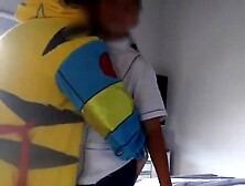 Maid Gets Groped Gives Handjob