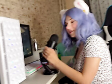 Молоденькая С Синими Волосами Устроила Мне Asmr И Дала В Попку