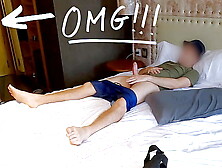 DONG FLASH IN PUBLIC! Fresh maid caught me jerking off while she was cleaning the room and decided to fuck me - SEXUAL ROLEPLAY