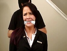 Jennipher Jordan - taped tight and trying to escape