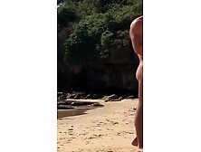 Guy naked at beach