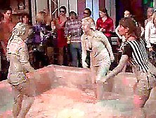 Hot Lesbos Show Their Mud Covered Bodies At A Sex Party