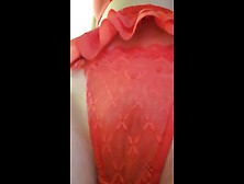 Chinese Teenie Bitch Panchira Red Lace Panties Perfect Titties