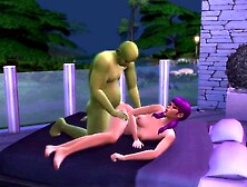 Sims Horny Ogre Sidefucks Pixie Slut With His Hard Dick Outside