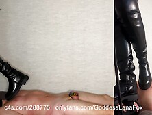 Extreme Trampling & Jumping in Knee High Boots