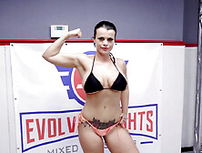 Nadia White and Bella Rossi battle in a fierce lesbian sex fight for the win
