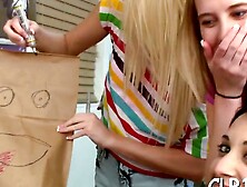 Busty Blonde Bombshells 3 Amateur Sluts Tease Extract Every Last Drop of Your Symphony.