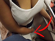 Unknown Blonde Milf With Gigantic Boobs Started Touching My Meat In Subway ! That's Called Clothed Sex?