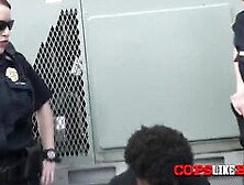 Redhead And Blondie Milfs Love Fucking Black Cocks During Police Operations Looking For The Biggest.