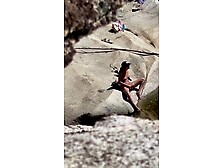 Hidden Cam Masturbating On The Rocks