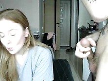 Kinky Pregnant European Blowjob