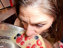 Extremely Dirty #foodporn - Alice Maze Cooks Valentine's Day Cake With Milk & Pee Spew Cocktail,  Cream & Piss In Ass,  Ass Fistin