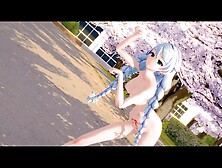 Kiana Pink Cat Full Nude Differentials - Kaede - Green Eyes Color Edit Smixix