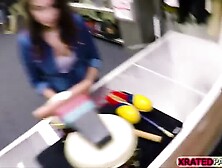 Desperate big ass tbabe Kitty fucks the pawn dude in the office