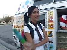 Stephanie With Ice Cream Man