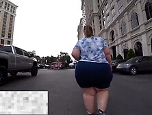 Candid White Ssbbw Heavy Buttcheeks Walking