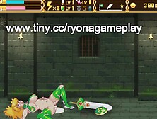 Blonde women having sex with goblins guys inside Warrior bimbos