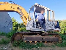 Excavator Operator Fan Fuck Me Near The Road,  Bako Operator Tigang Na Tigang Kumantot